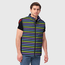 Мужской жилет Веселая полосочка, цвет: 3D-красный — фото 2