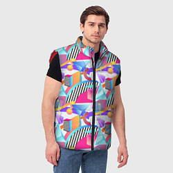 Мужской жилет Летняя геометрия, цвет: 3D-красный — фото 2