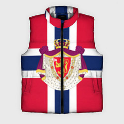 Мужской жилет Норвегия Флаг и герб Норвегии, цвет: 3D-светло-серый