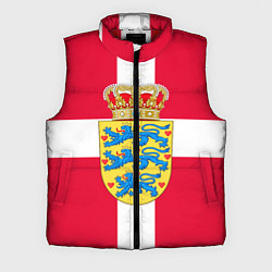 Мужской жилет Дания Герб и флаг Дании, цвет: 3D-красный