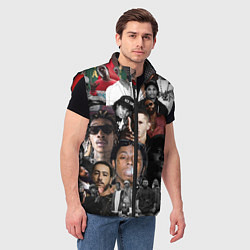 Мужской жилет Короли Рэпа KING RAP, цвет: 3D-красный — фото 2