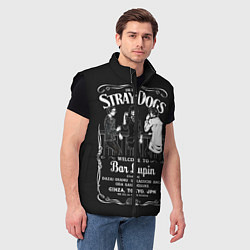 Мужской жилет Бродячие псы Дазай ОСаму, цвет: 3D-черный — фото 2