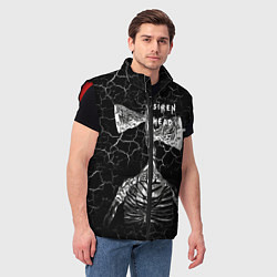 Мужской жилет Сиреноголовый Трещины Надпись, цвет: 3D-красный — фото 2