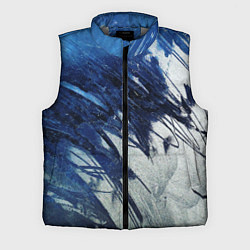 Мужской жилет Серо-синее абстрактное, цвет: 3D-светло-серый