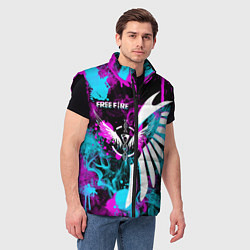 Мужской жилет FREE FIRE NEON, цвет: 3D-черный — фото 2