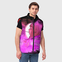 Мужской жилет Аниме Девушка Розовый Космос, цвет: 3D-красный — фото 2