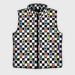 Мужской жилет Яркая шахматная доска, цвет: 3D-черный