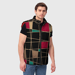 Мужской жилет Модный абстрактный узор, цвет: 3D-красный — фото 2