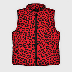 Мужской жилет Леопард Красный, цвет: 3D-черный