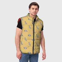 Мужской жилет Еноты паттерн, цвет: 3D-красный — фото 2