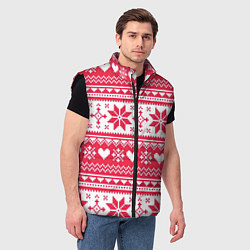 Мужской жилет Новогодний уют, цвет: 3D-черный — фото 2