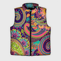 Мужской жилет Яркий красочный узор, цвет: 3D-черный