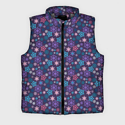 Мужской жилет Снежные Узоры снежинки, цвет: 3D-светло-серый