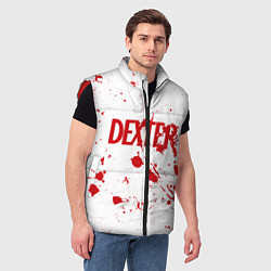 Мужской жилет Dexter logo Декстер брызги крови, цвет: 3D-красный — фото 2