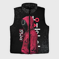 Мужской жилет ИГРА В КАЛЬМАРА, СТРАЖ КРУГ БИНАРНЫЙ КОД, цвет: 3D-черный