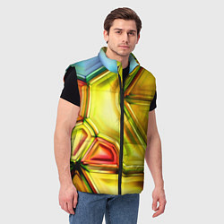 Мужской жилет Абстрактная абстракция, цвет: 3D-черный — фото 2