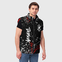 Мужской жилет Берсерк Черная маска, цвет: 3D-красный — фото 2