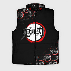 Мужской жилет КЛИНОК РАССЕКАЮЩИЙ ДЕМОНОВ БРЫЗГИ КРАСОК, цвет: 3D-красный