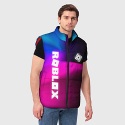 Мужской жилет Роблокс лого х эмблема, цвет: 3D-красный — фото 2