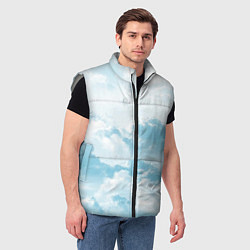 Мужской жилет Плотные облака, цвет: 3D-светло-серый — фото 2