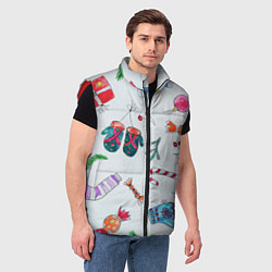 Мужской жилет Шарики фонарики, цвет: 3D-красный — фото 2