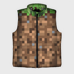 Мужской жилет ЗЕМЛЯ DIRT MINECRAFT, цвет: 3D-светло-серый