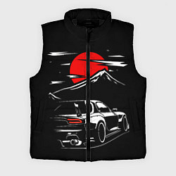 Мужской жилет MAZDA RX 7 Мазда при свете красной луны, цвет: 3D-черный