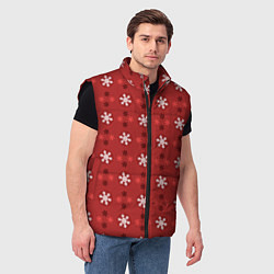 Мужской жилет Snowflakes, цвет: 3D-черный — фото 2