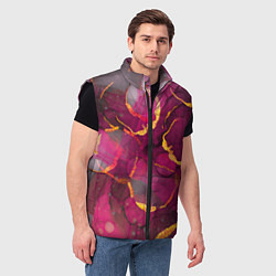 Мужской жилет Малиновое вино, цвет: 3D-черный — фото 2