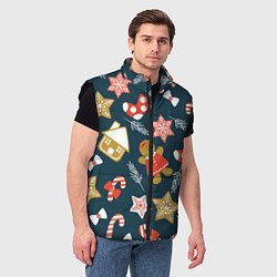 Мужской жилет Merry Christmas!!!, цвет: 3D-черный — фото 2