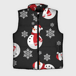Мужской жилет Снеговик!, цвет: 3D-красный