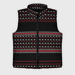 Мужской жилет НОВОГОДНИЙ ПАТТЕРН SWEATER, цвет: 3D-черный