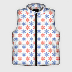 Мужской жилет Снежинки паттернsnowflakes pattern, цвет: 3D-светло-серый
