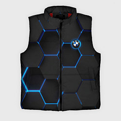 Мужской жилет BMW blue neon theme, цвет: 3D-красный