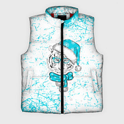 Мужской жилет Зимний Тигр в шарфе, цвет: 3D-красный