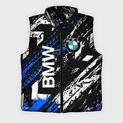 Мужской жилет BMW следы от шин, цвет: 3D-светло-серый