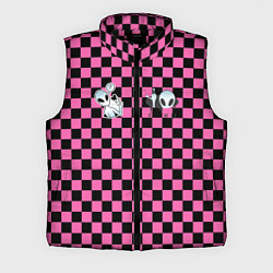 Мужской жилет Инопланетянин в черно розовую клетку, цвет: 3D-черный