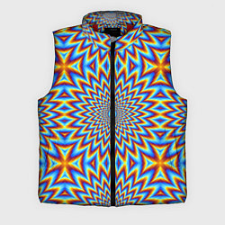 Мужской жилет Пульсирующий синий цветок иллюзия движения