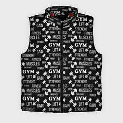 Мужской жилет Тренировка с гантелями, цвет: 3D-красный