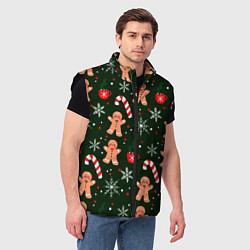 Мужской жилет НОВЫЙ ГОД 2022 АТМОСФЕРА, цвет: 3D-черный — фото 2