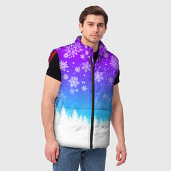 Мужской жилет НЕОНОВАЯ НОВОГОДНЯЯ НОЧЬ НОВЫЙ ГОД 2022, цвет: 3D-красный — фото 2