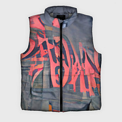 Мужской жилет Надпись граффити, цвет: 3D-светло-серый