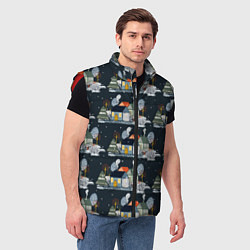 Мужской жилет Зимний вечерок, цвет: 3D-красный — фото 2