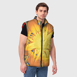 Мужской жилет Солнечный цветок Абстракция 535-332-32, цвет: 3D-красный — фото 2