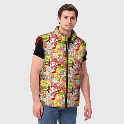 Мужской жилет Ингредиенты Пиццы, цвет: 3D-красный — фото 2