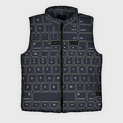 Мужской жилет КЛАВИАТУРА КОМПЬЮТЕРНАЯ КНОПКИ, цвет: 3D-черный