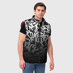 Мужской жилет GRAFFITI WHITE TAGS ГРАФФИТИ, цвет: 3D-красный — фото 2