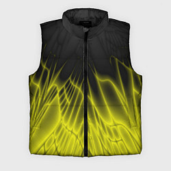 Мужской жилет Коллекция Rays Лучи Желтый и черный Абстракция 662, цвет: 3D-черный