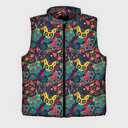Мужской жилет Кошки в Цветах, цвет: 3D-красный