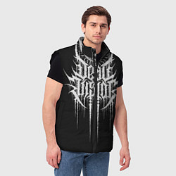 Мужской жилет DEAD INSIDE, Сороконожка, цвет: 3D-черный — фото 2